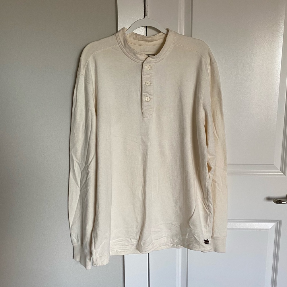 Eddie Bauer Sport Shop Vintage 100% Cotton Casual Utility Long Sleeve Henley